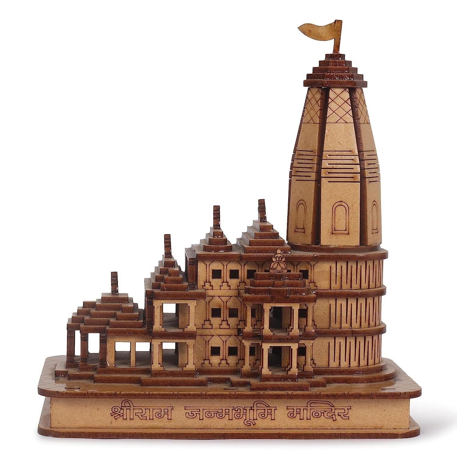 Ram mandir Showpiece Wooden Temple for Gift