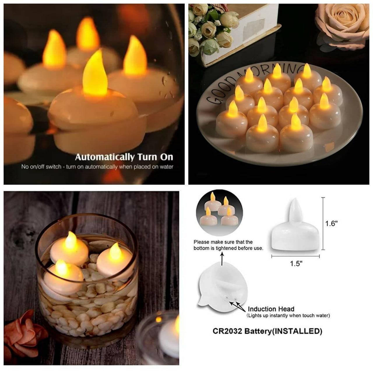 LED Candle Diya Decorative Lights Pack of 12